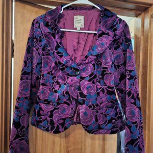 Jacquard floral jacket